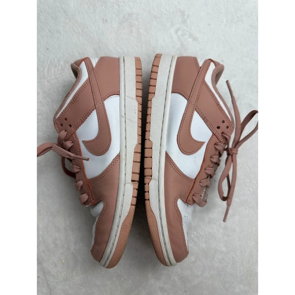 Nike Dunk Low Women 8.5 Rose Whisper White Pink Good DD1503-118 Leather Low Top